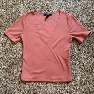 Forever 21 Wrap Low Cut Shirt